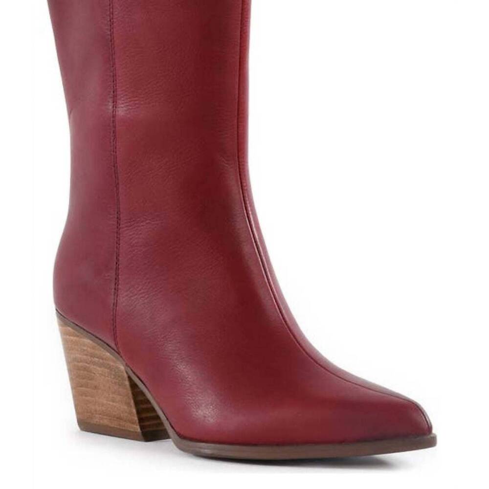 NEW SEYCHELLES women's begging you pointed toe western high boots in cranberry - Picture 8 of 9
